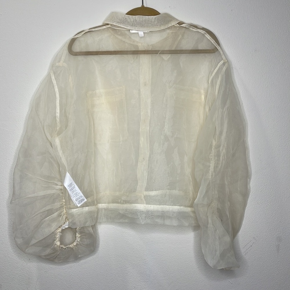 Missguided Sheer White Blouse - Picture 5 of 6